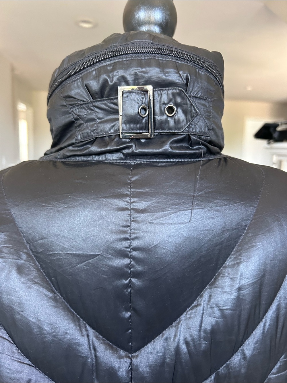 a.n.a Packable Premium Down Black Long Jacket size Large - Picture 3 of 10